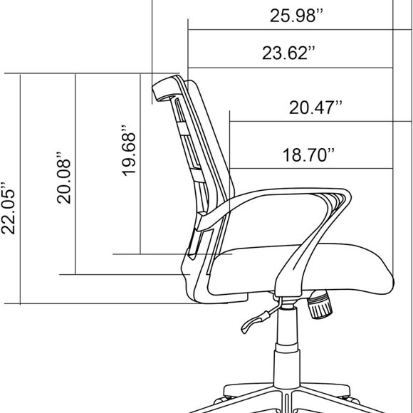 Jaxby Mid-Black Chair - Picture 7 of 7